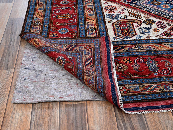 8'3" x 9'11" New Hand Knotted Red Wool Rectangle Oriental Rug - MOA102556