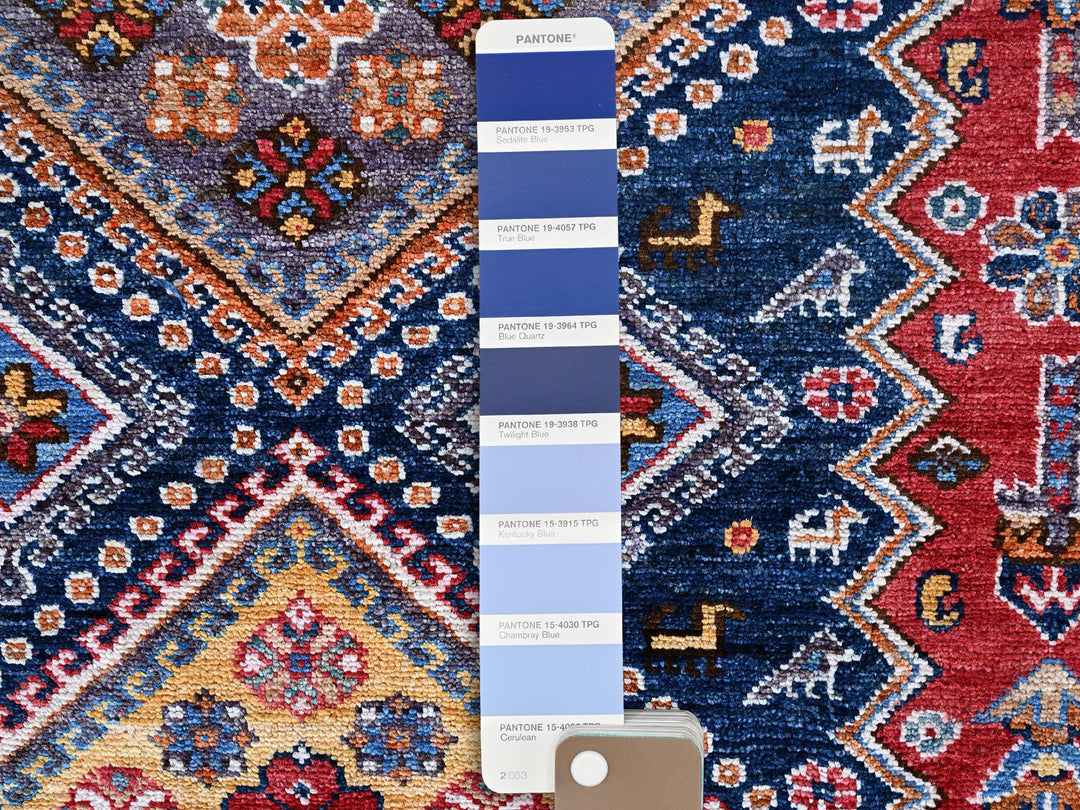 8'3" x 9'11" New Hand Knotted Red Wool Rectangle Oriental Rug - MOA102556