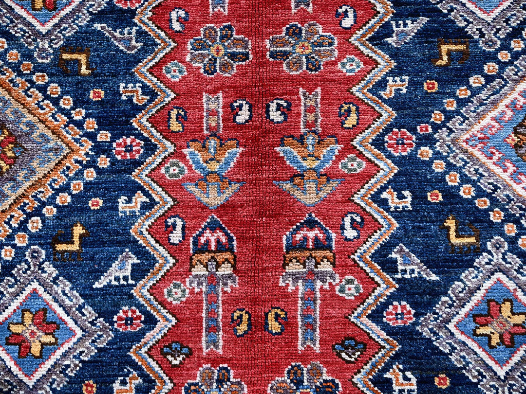8'3" x 9'11" New Hand Knotted Red Wool Rectangle Oriental Rug - MOA102556