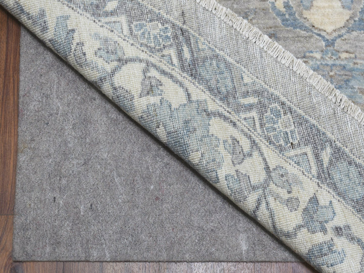 12'0" x 12'0" New Hand Knotted Grey Wool Round Oriental Rug - MOA10255710