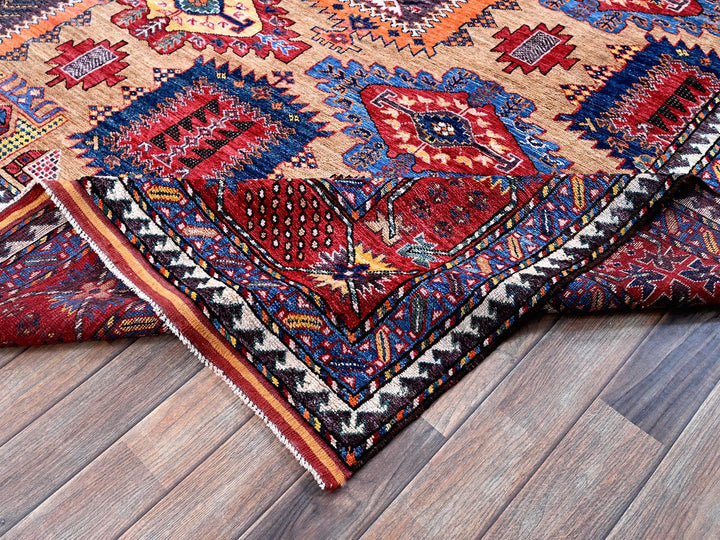 8'3" x 9'9" New Hand Knotted Beige Wool Rectangle Oriental Rug - MOA102557