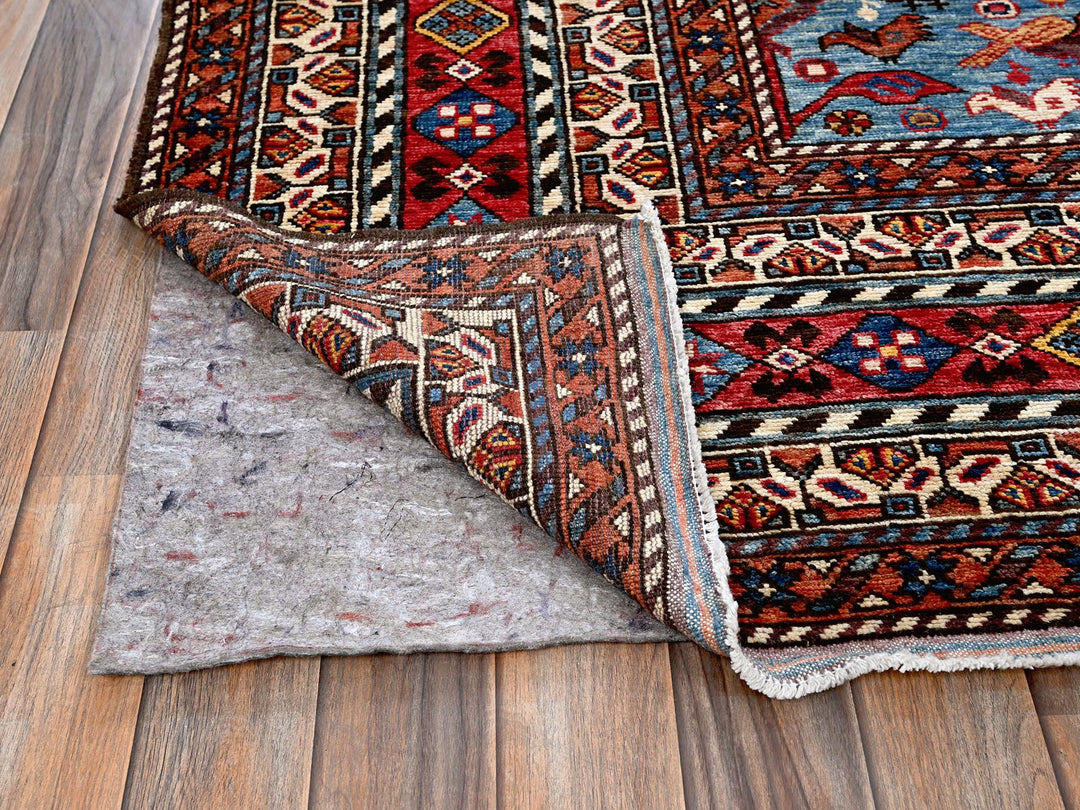 8'7" x 9'11" New Hand Knotted Yellow Wool Rectangle Oriental Rug - MOA102558