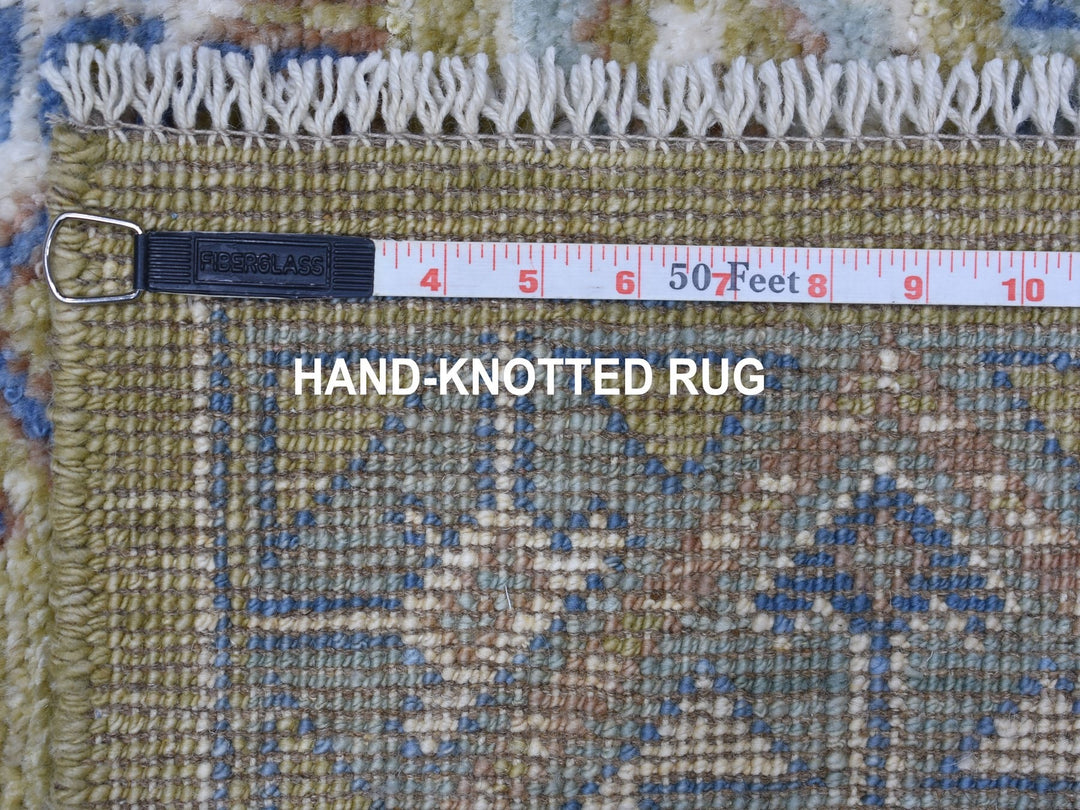 4'1" x 6'0" New Hand Knotted Yellow Wool Rectangle Oriental Rug - MOA10255955