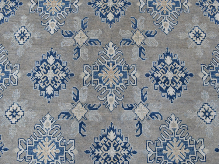 9'8" x 13'9" New Hand Knotted Grey Wool Rectangle Oriental Rug - MOA10255968
