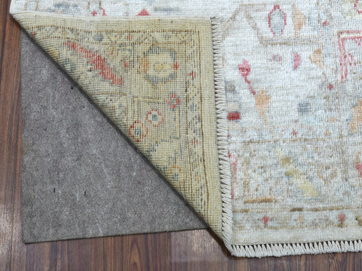 2'9" x 16'0" New Hand Knotted Grey Wool Runner Oriental Rug - MOA10256089