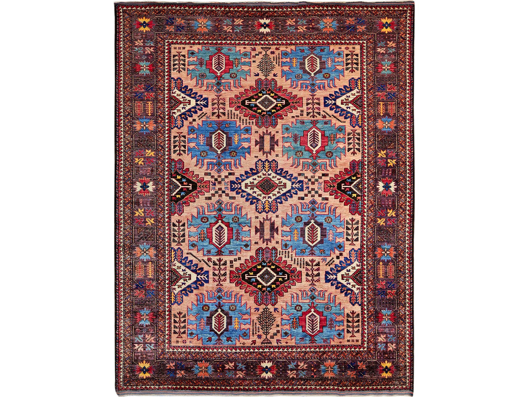 8'3" x 10'6" New Hand Knotted Orange Wool Rectangle Oriental Rug - MOA102560