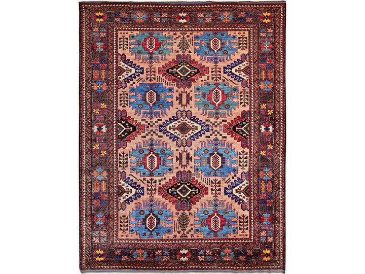 8'3" x 10'6" New Hand Knotted Orange Wool Rectangle Oriental Rug - MOA102560