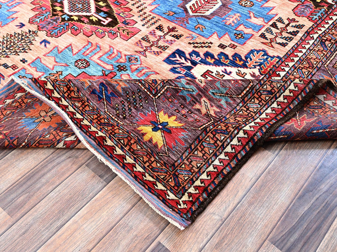 8'3" x 10'6" New Hand Knotted Orange Wool Rectangle Oriental Rug - MOA102560