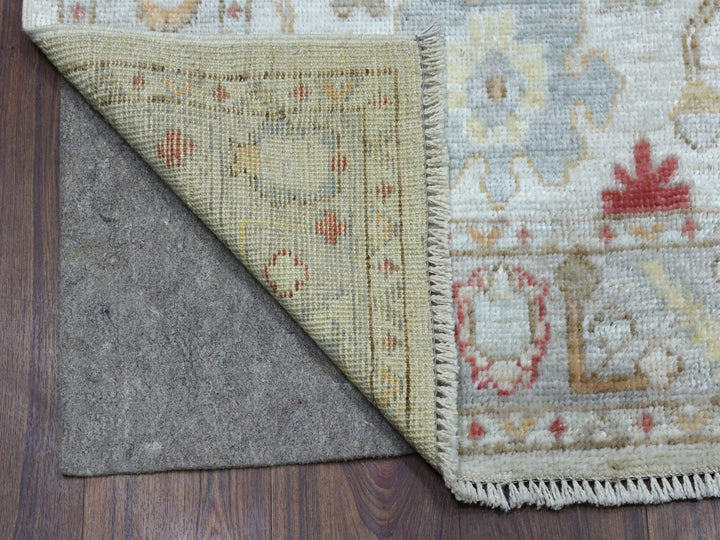 2'10" x 17'3" New Hand Knotted Grey Wool Runner Oriental Rug - MOA10256120