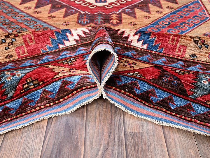 6'1" x 8'4" New Hand Knotted Brown Wool Rectangle Oriental Rug - MOA102562