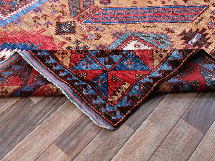 6'1" x 8'4" New Hand Knotted Brown Wool Rectangle Oriental Rug - MOA102562