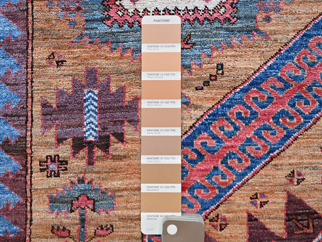 6'1" x 8'4" New Hand Knotted Brown Wool Rectangle Oriental Rug - MOA102562