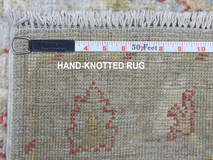 2'10" x 11'8" New Hand Knotted Grey Wool Runner Oriental Rug - MOA10256346