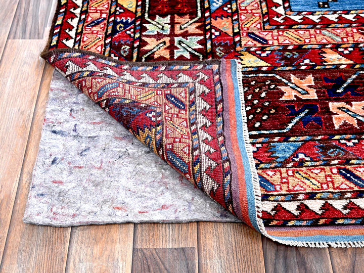 10'1" x 13'4" New Hand Knotted Blue Wool Rectangle Oriental Rug - MOA102563