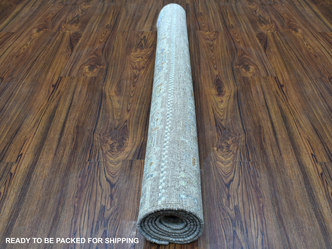 4'0" x 5'10" New Hand Knotted Brown Wool Rectangle Oriental Rug - MOA10256424