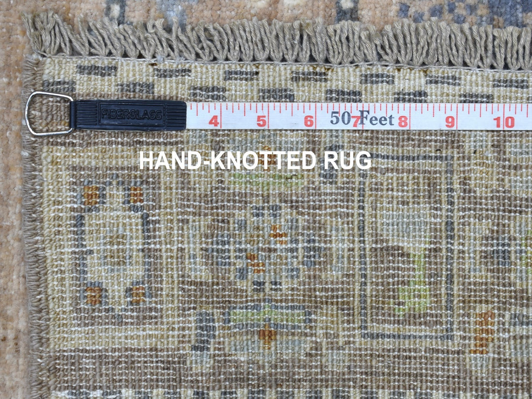 4'0" x 5'10" New Hand Knotted Brown Wool Rectangle Oriental Rug - MOA10256424