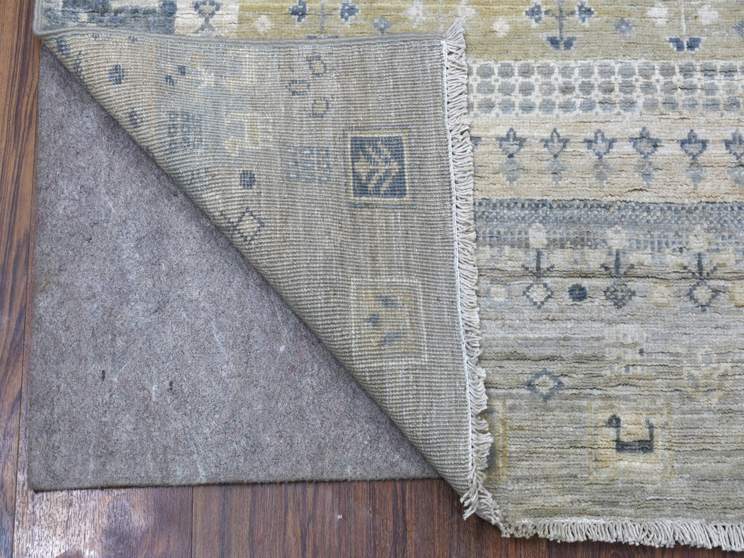 4'0" x 6'0" New Hand Knotted Brown Wool Rectangle Oriental Rug - MOA10256426