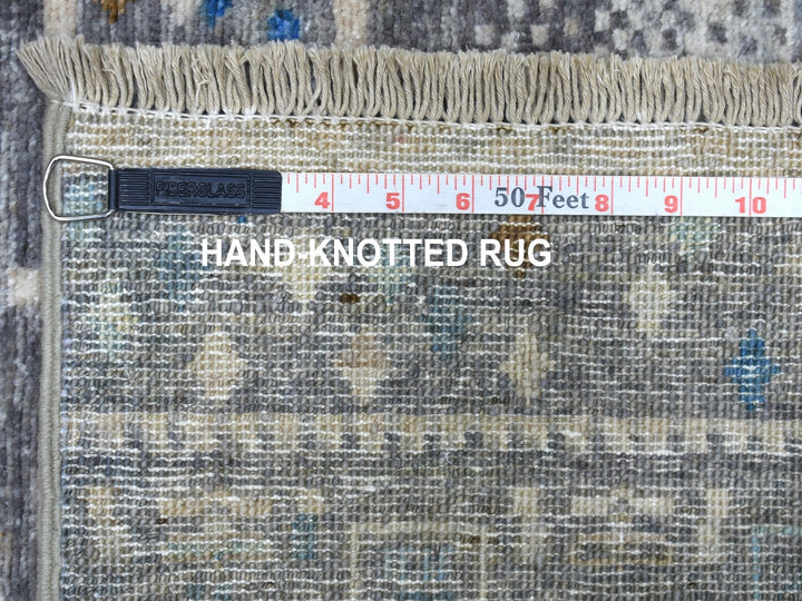5'10" x 8'10" New Hand Knotted Grey Wool Rectangle Oriental Rug - MOA10256427