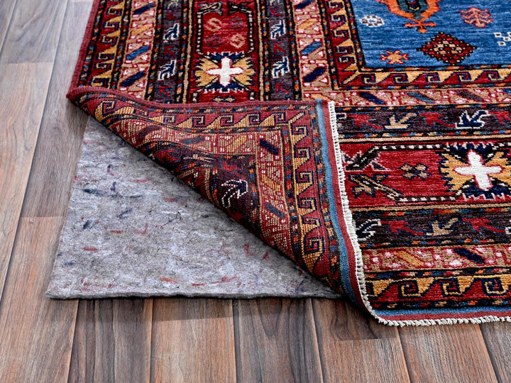9'9" x 10'4" New Hand Knotted Blue Wool Square Oriental Rug - MOA102564