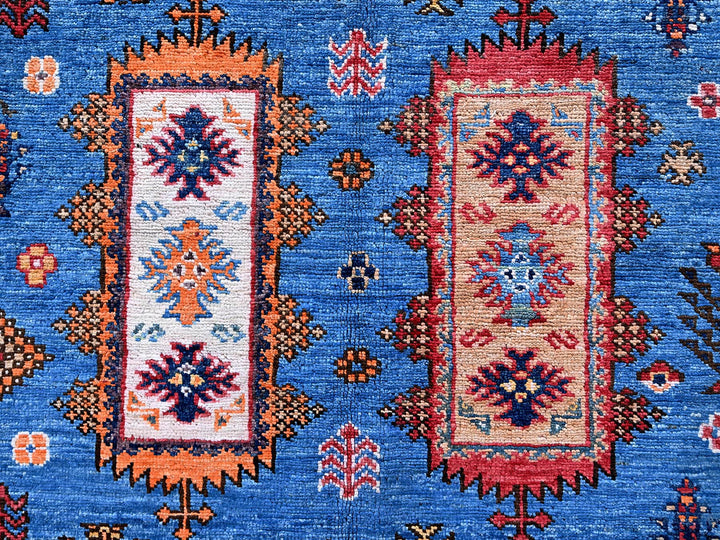 9'9" x 10'4" New Hand Knotted Blue Wool Square Oriental Rug - MOA102564