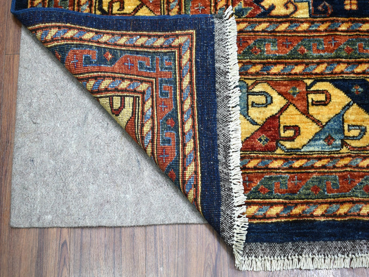 10'1" x 13'3" New Hand Knotted Blue Wool Rectangle Oriental Rug - MOA10256521