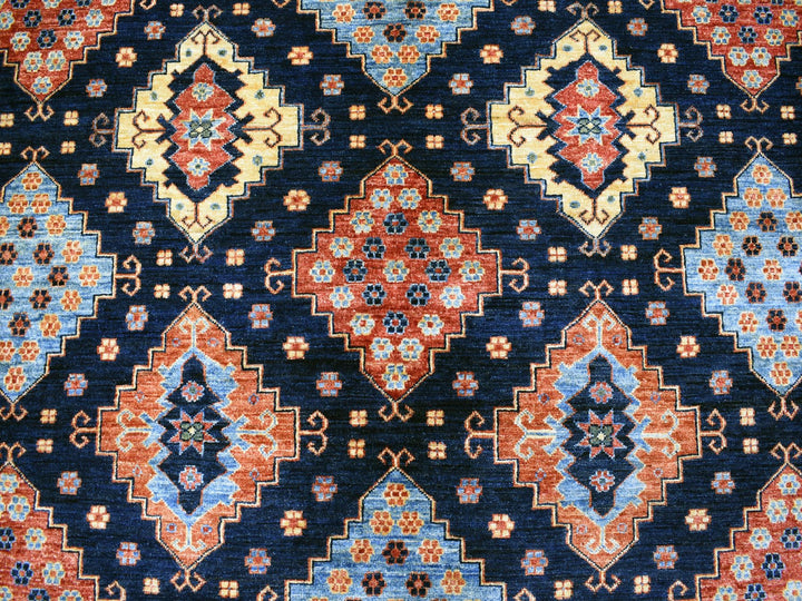 10'1" x 13'3" New Hand Knotted Blue Wool Rectangle Oriental Rug - MOA10256521