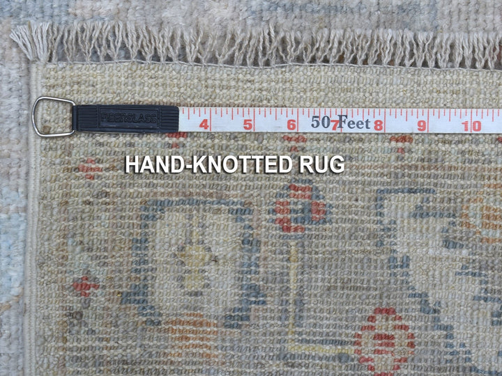 2'6" x 14'0" New Hand Knotted Grey Wool Runner Oriental Rug - MOA10256564