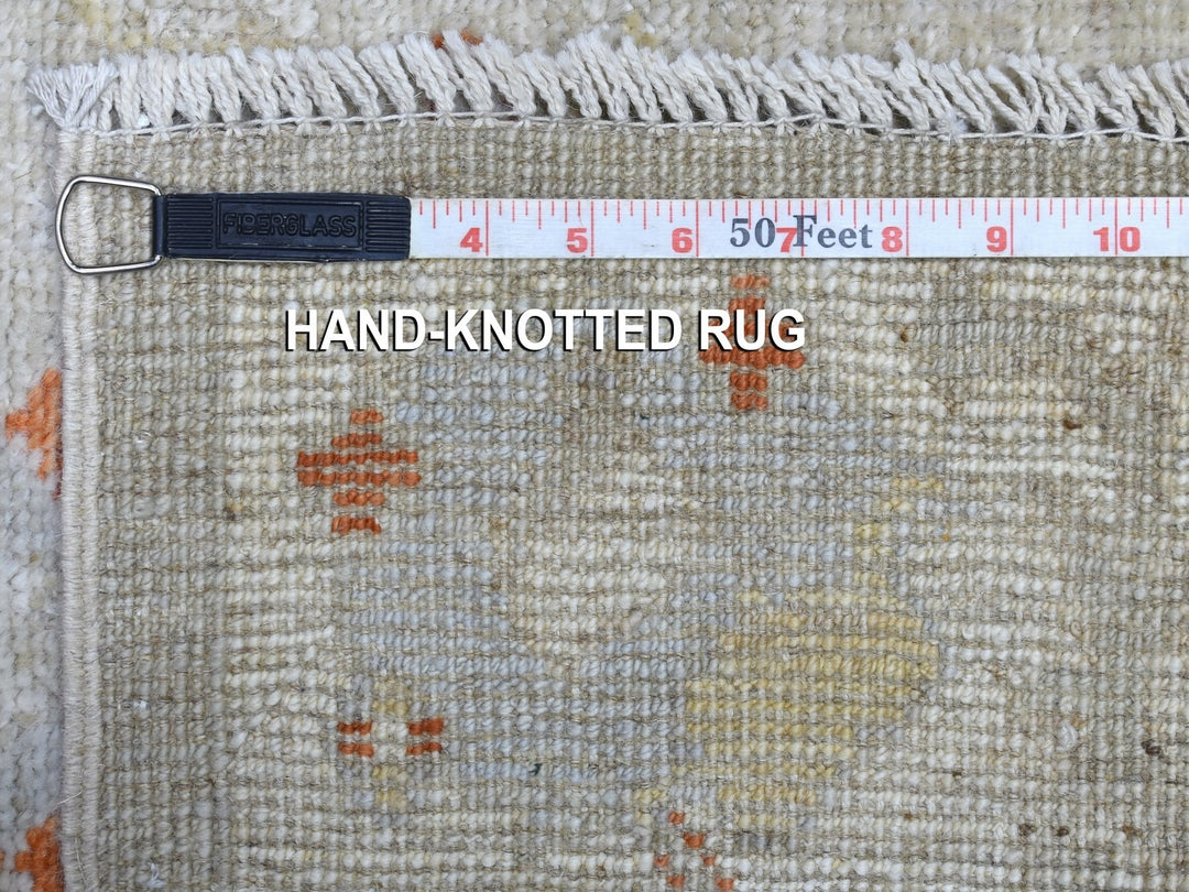 2'8" x 10'0" New Hand Knotted Beige Wool Runner Oriental Rug - MOA10256592