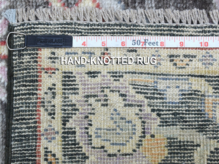 2'10" x 9'10" New Hand Knotted Black Wool Runner Oriental Rug - MOA10256596