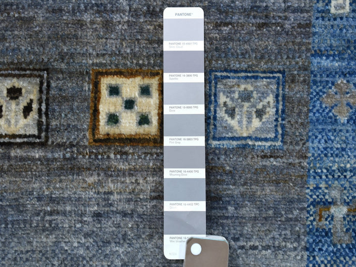 5'8" x 7'10" New Hand Knotted Grey Wool Rectangle Oriental Rug - MOA10256617