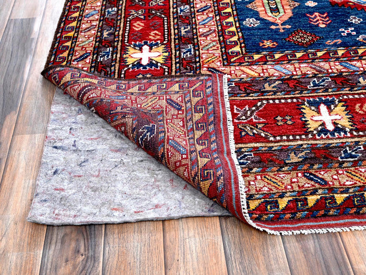 9'11" x 10'2" New Hand Knotted Blue Wool Square Oriental Rug - MOA102566