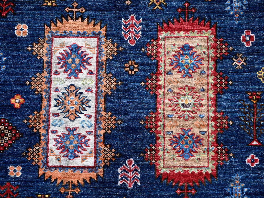 9'11" x 10'2" New Hand Knotted Blue Wool Square Oriental Rug - MOA102566
