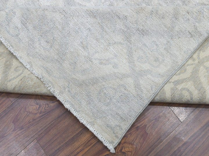 8'0" x 9'9" New Hand Knotted Ivory Wool Rectangle Oriental Rug - MOA10256732
