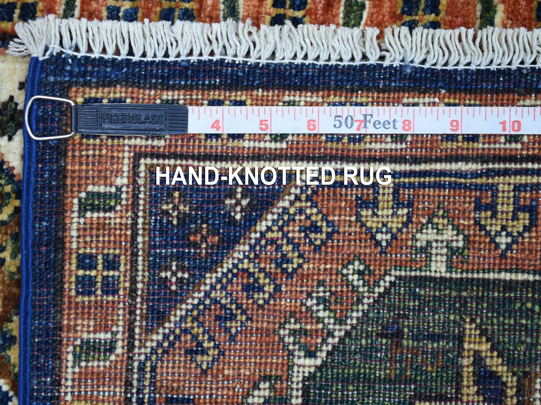 2'0" x 3'1" New Hand Knotted Blue Wool Rectangle Oriental Rug - MOA10256760