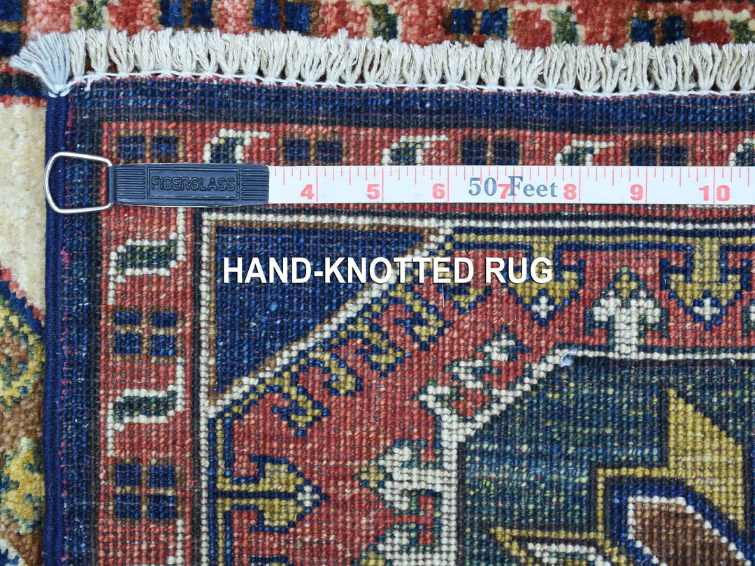 1'10" x 3'0" New Hand Knotted Blue Wool Rectangle Oriental Rug - MOA10256764