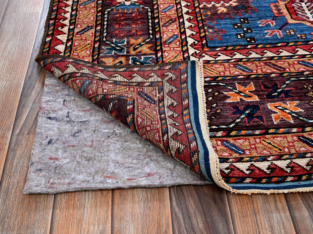 8'3" x 9'6" New Hand Knotted Blue Wool Rectangle Oriental Rug - MOA102567
