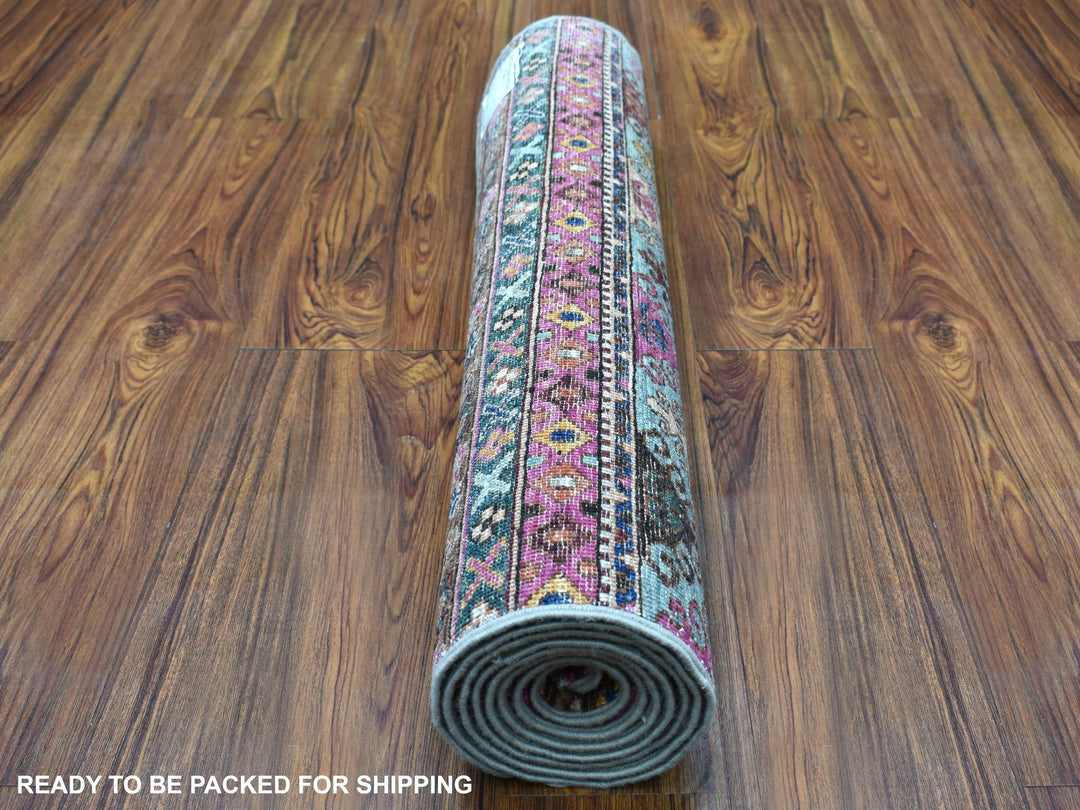 2'9" x 7'10" New Hand Knotted Beige Wool Runner Oriental Rug - MOA10256807