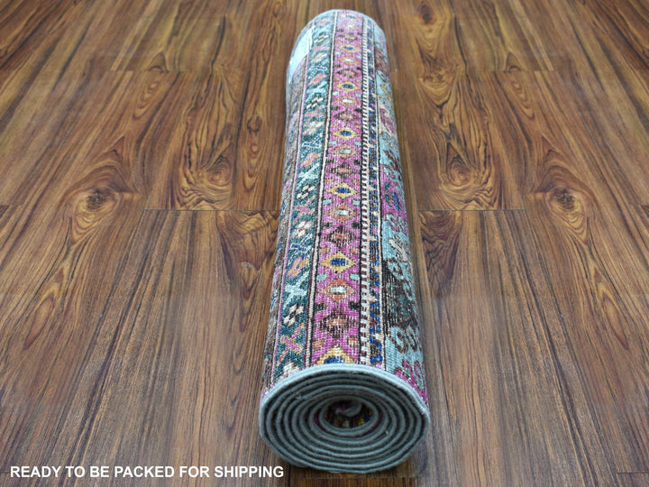 2'9" x 7'10" New Hand Knotted Beige Wool Runner Oriental Rug - MOA10256807
