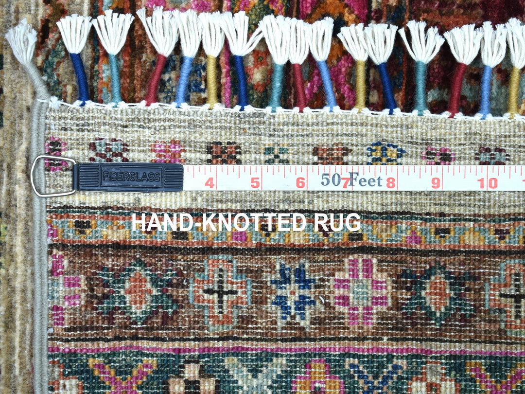 2'9" x 7'10" New Hand Knotted Beige Wool Runner Oriental Rug - MOA10256807