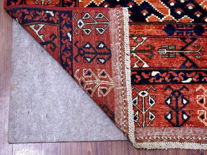 5'3" x 6'6" New Hand Knotted Red Wool Rectangle Oriental Rug - MOA10256895