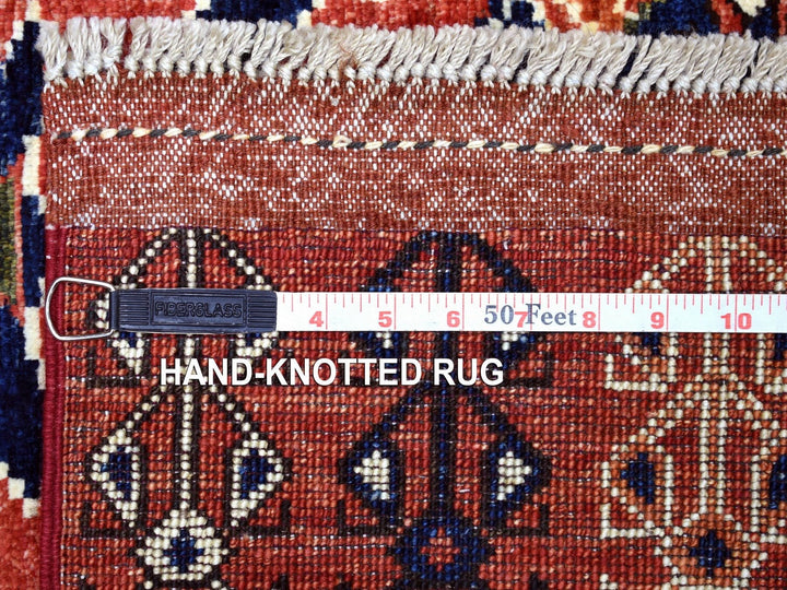 5'3" x 6'6" New Hand Knotted Red Wool Rectangle Oriental Rug - MOA10256895