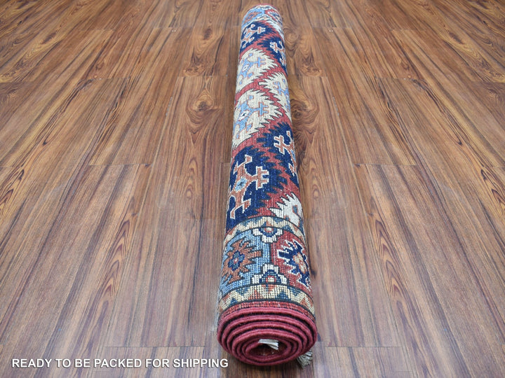 4'0" x 6'0" New Hand Knotted Red Wool Rectangle Oriental Rug - MOA10256950