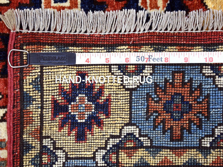 4'0" x 6'0" New Hand Knotted Red Wool Rectangle Oriental Rug - MOA10256950