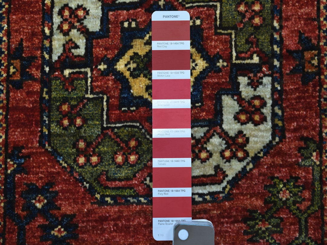 2'0" x 3'0" New Hand Knotted Red Wool Rectangle Oriental Rug - MOA10256961