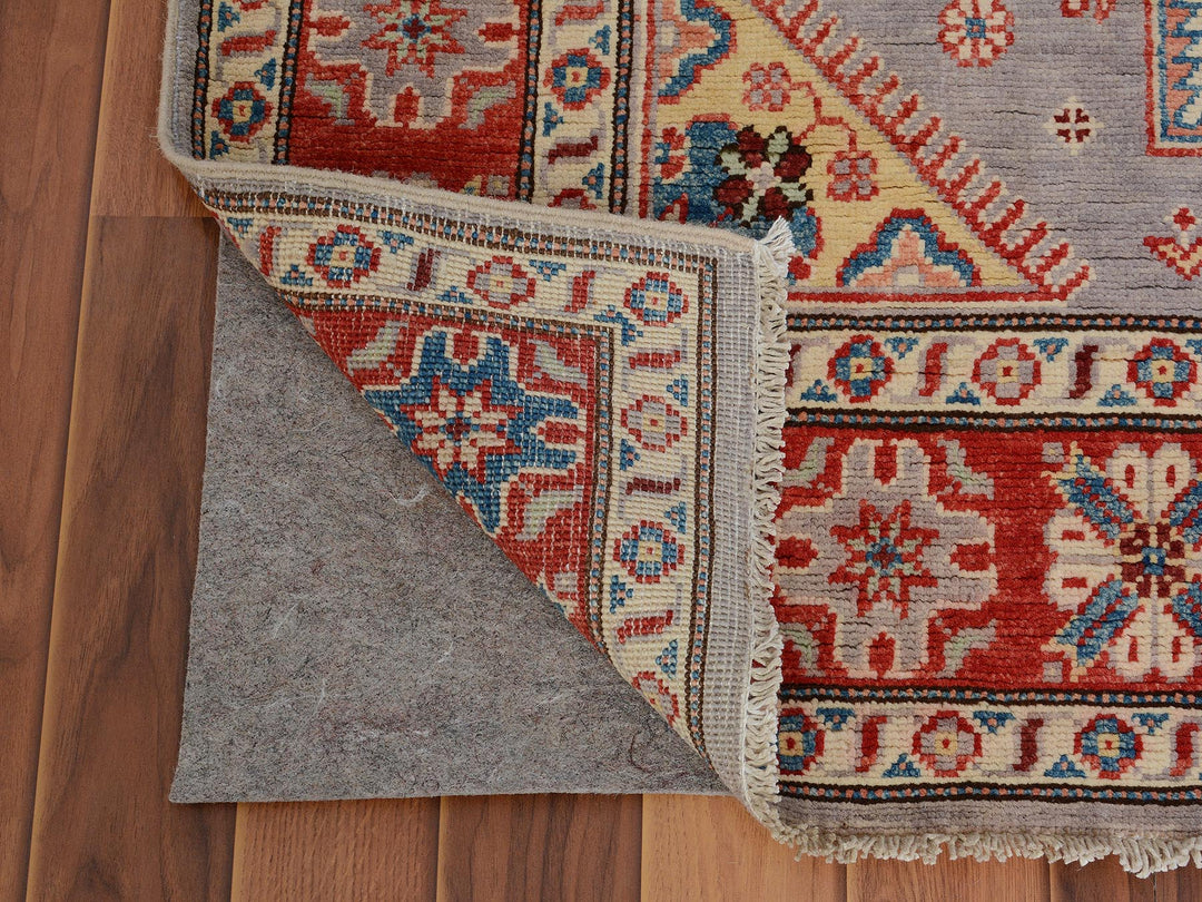 3'10" x 6'0" New Hand Knotted Grey Wool Rectangle Oriental Rug - MOA10257069