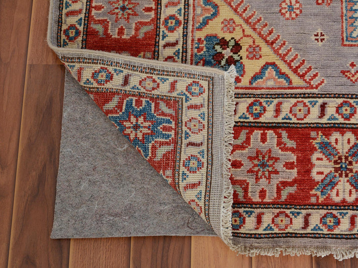 3'10" x 6'0" New Hand Knotted Grey Wool Rectangle Oriental Rug - MOA10257069