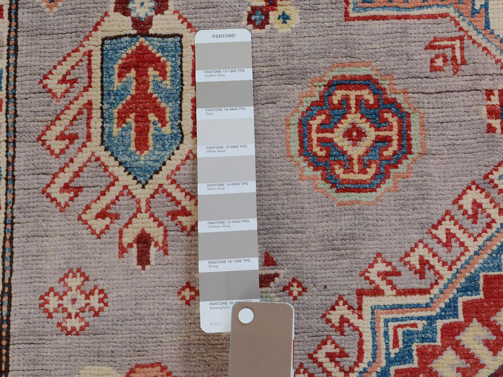 3'10" x 6'0" New Hand Knotted Grey Wool Rectangle Oriental Rug - MOA10257069