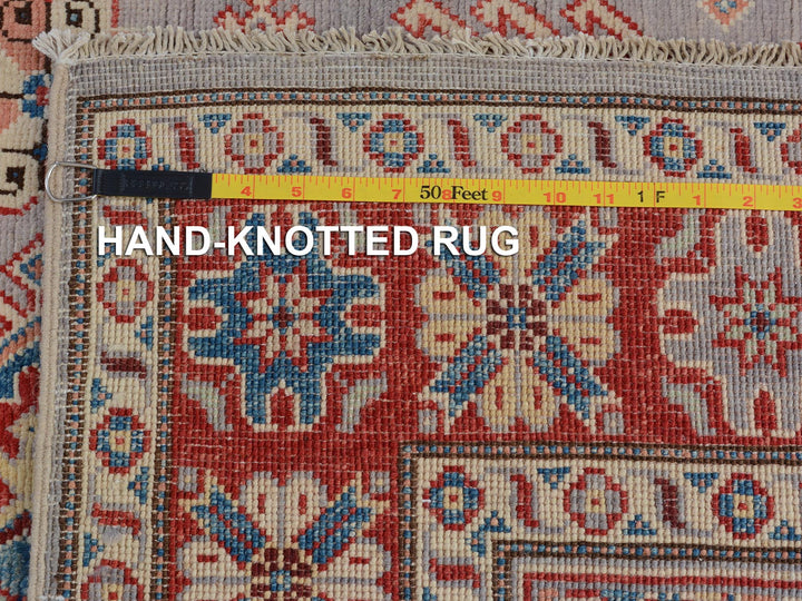 3'10" x 6'0" New Hand Knotted Grey Wool Rectangle Oriental Rug - MOA10257069