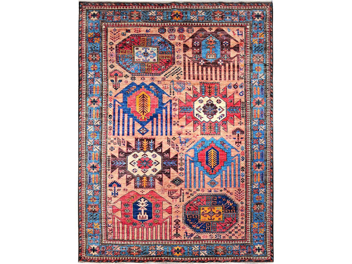 5'10" x 7'8" New Hand Knotted Orange Wool Rectangle Oriental Rug - MOA102570