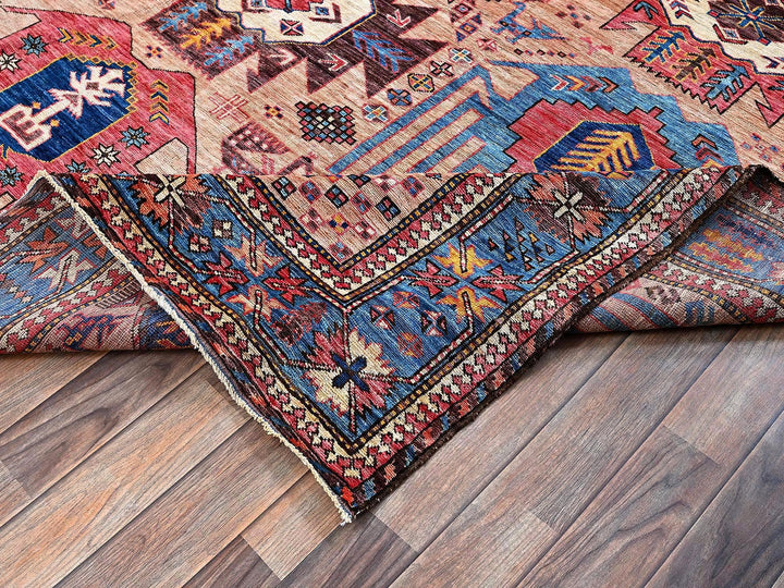 5'10" x 7'8" New Hand Knotted Orange Wool Rectangle Oriental Rug - MOA102570